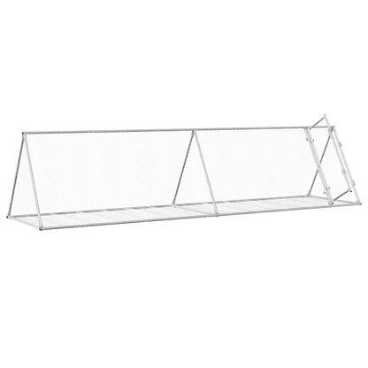 Conejera Acero Galvanizado Plateado 400x105x91 Cm_2