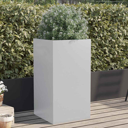 Jardinera De Acero Galvanizado Plateado 42x38x75 Cm_1