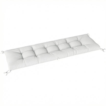 Cojín Para Banco Outsunny Poliéster, Algodón Pp Crema 198x65x13 Cm_0