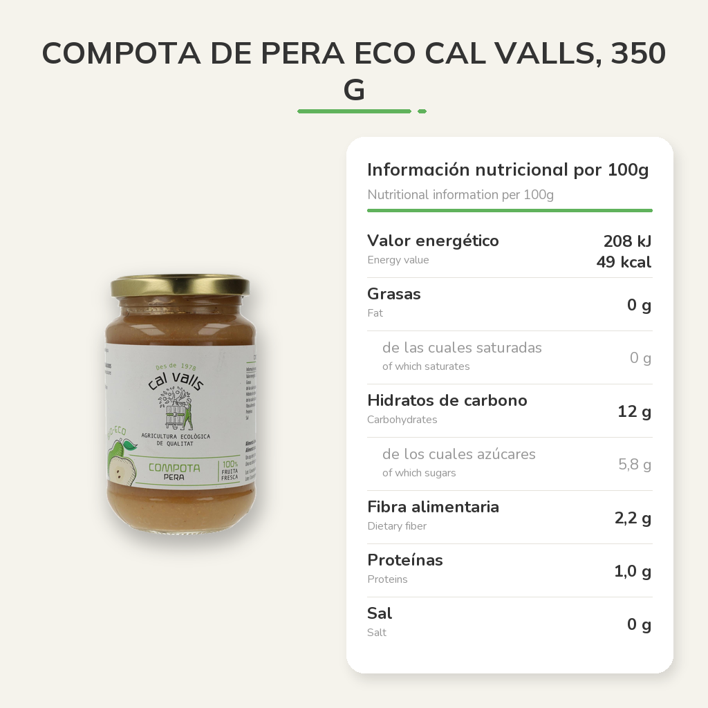 Información nutricional