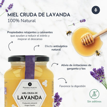 Pack 6x Miel Cruda de Lavanda Planeta Huerto 500 g