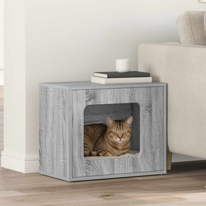 Casa Para Gatos Gris Sonoma 51 X 30 X 42,5 Cm_1