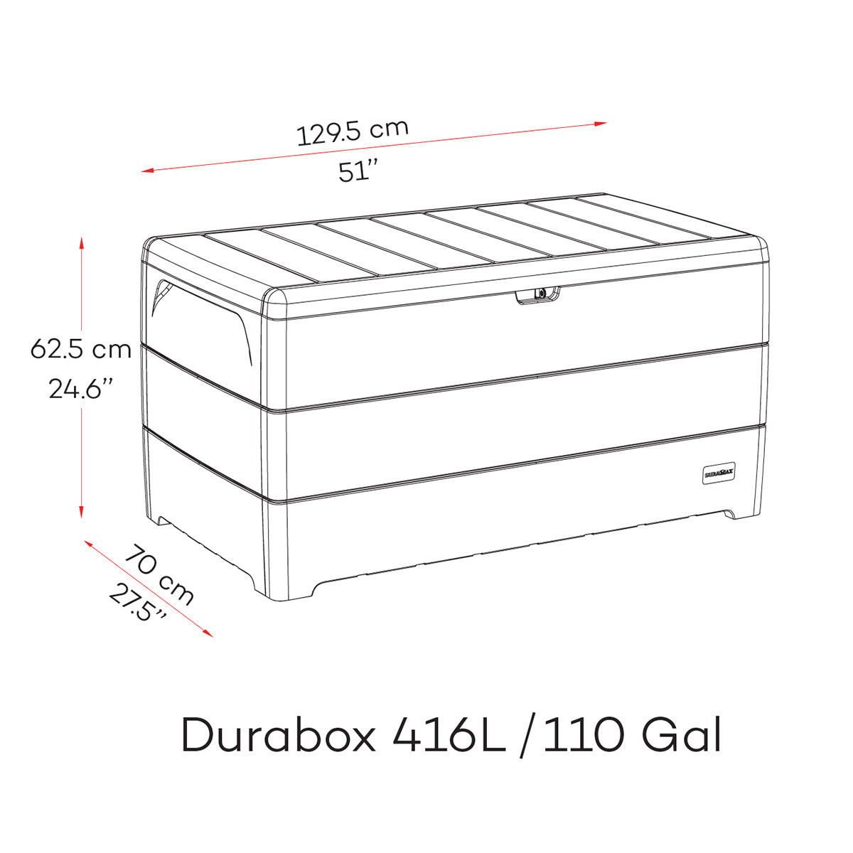 Arcón Baúl 416 L Pvc Marrón_2