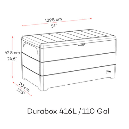 Arcón Baúl 416 L Pvc Marrón_2
