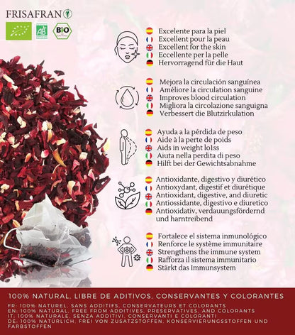 Infusión De Hibisco En Pirámides Ecológica | Frisafran 30 Uds_2