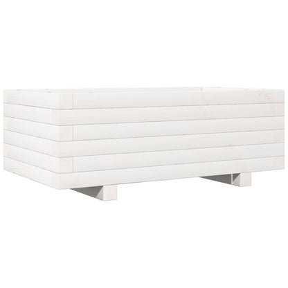 Jardinera De Madera Maciza De Pino Blanco 70x40x26,5 Cm_0