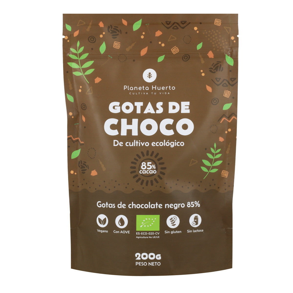 Gotas de Chocolate 85% cacao ECO Planeta Huerto 200 g