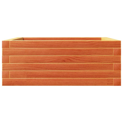 Jardinera De Madera Maciza Pino Marrón Cera 60x60x23 Cm_4