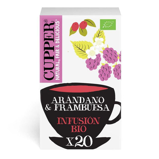 Infusión Arándano y Frambuesa Bio Cupper 20 Bolsas