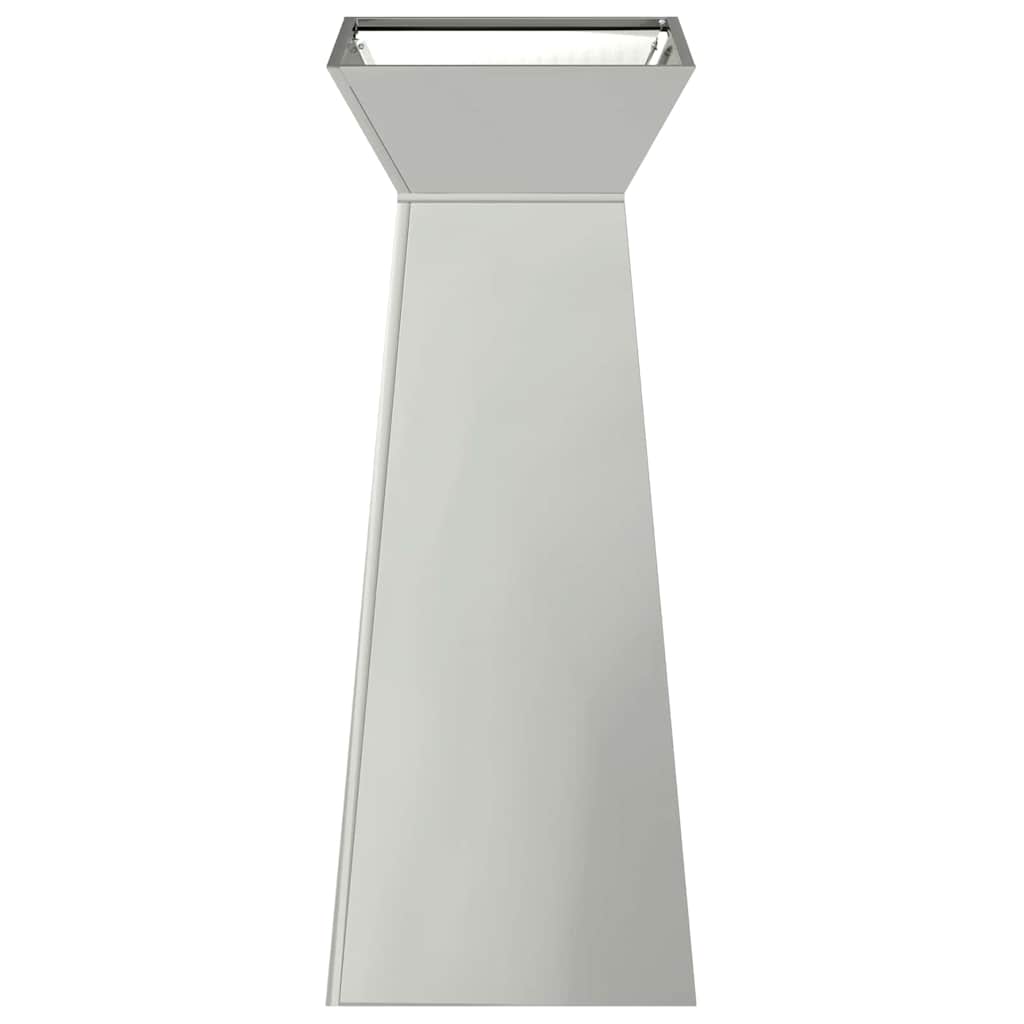 Maceta Pilar Plateado 40 X 40 X 100 Cm Acero Galvanizado_4