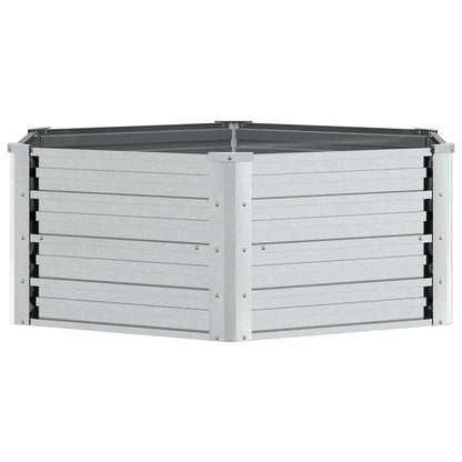 Arriate De Acero Galvanizado Plateado 129x45 Cm_0
