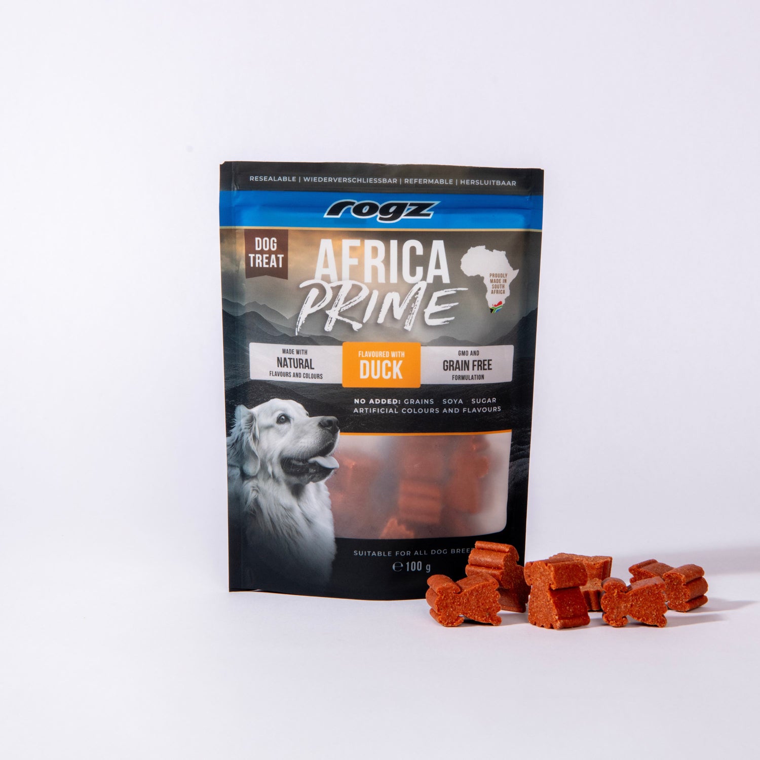 Rogz Snack Para Perros Sabor Pato 6x100g Premio Semihúmedo_2