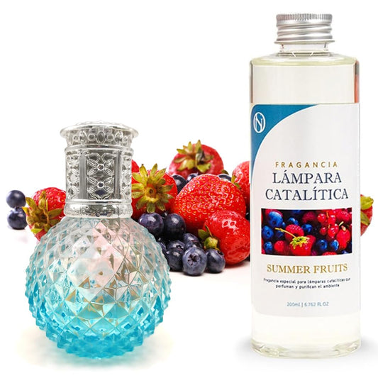 Lámpara Catalítica Blue Diamonds + Aroma Summer Fruits 200 Ml - Elimina Malos Olores, Impurezas Y Perfuma_0