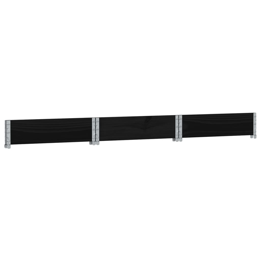 Arriate Elevado Hexagonal Madera Maciza Pino Negro 160x160 Cm_3