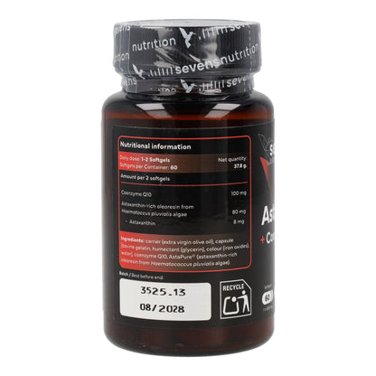 Astaxantina con CoQ10 Sevens Nutrition 60 cápsulas
