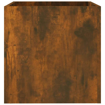 Jardinera Roble Ahumado 40x40x40 Cm Madera De Ingeniería_5