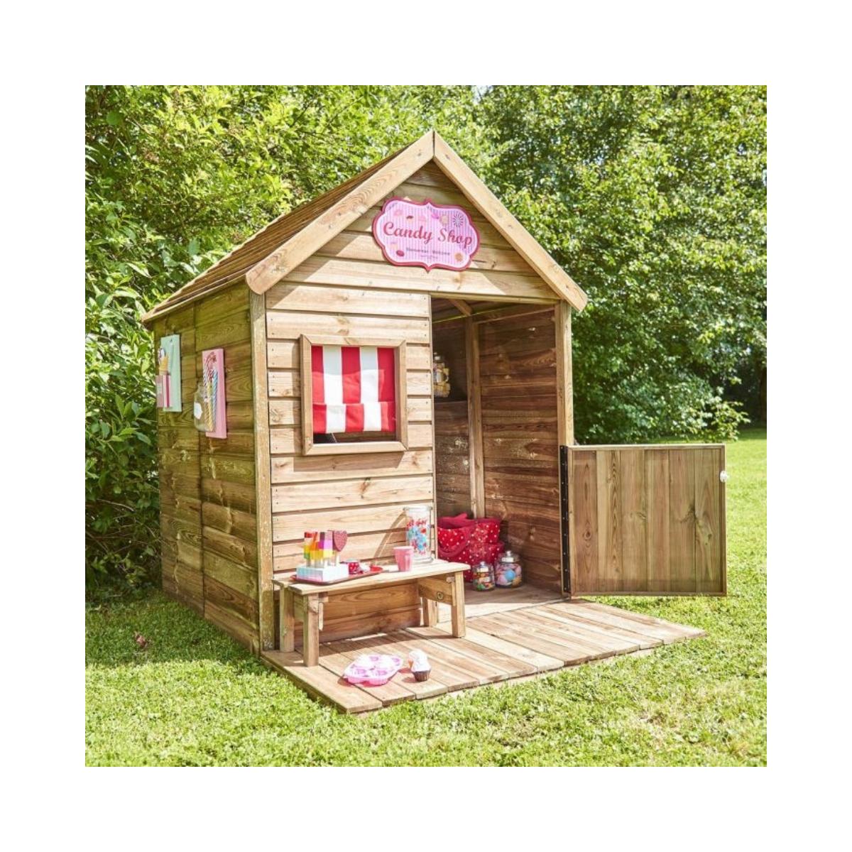 Casita infantil de Madera 100% Tratada con banco Heidi Soulet