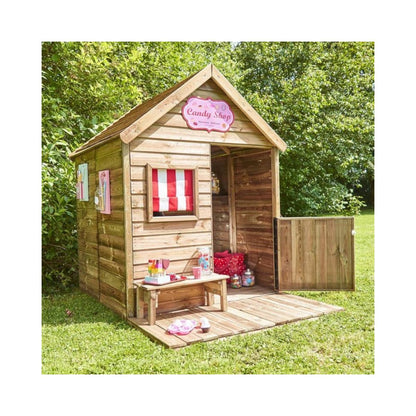 Casita infantil de Madera 100% Tratada con banco Heidi Soulet