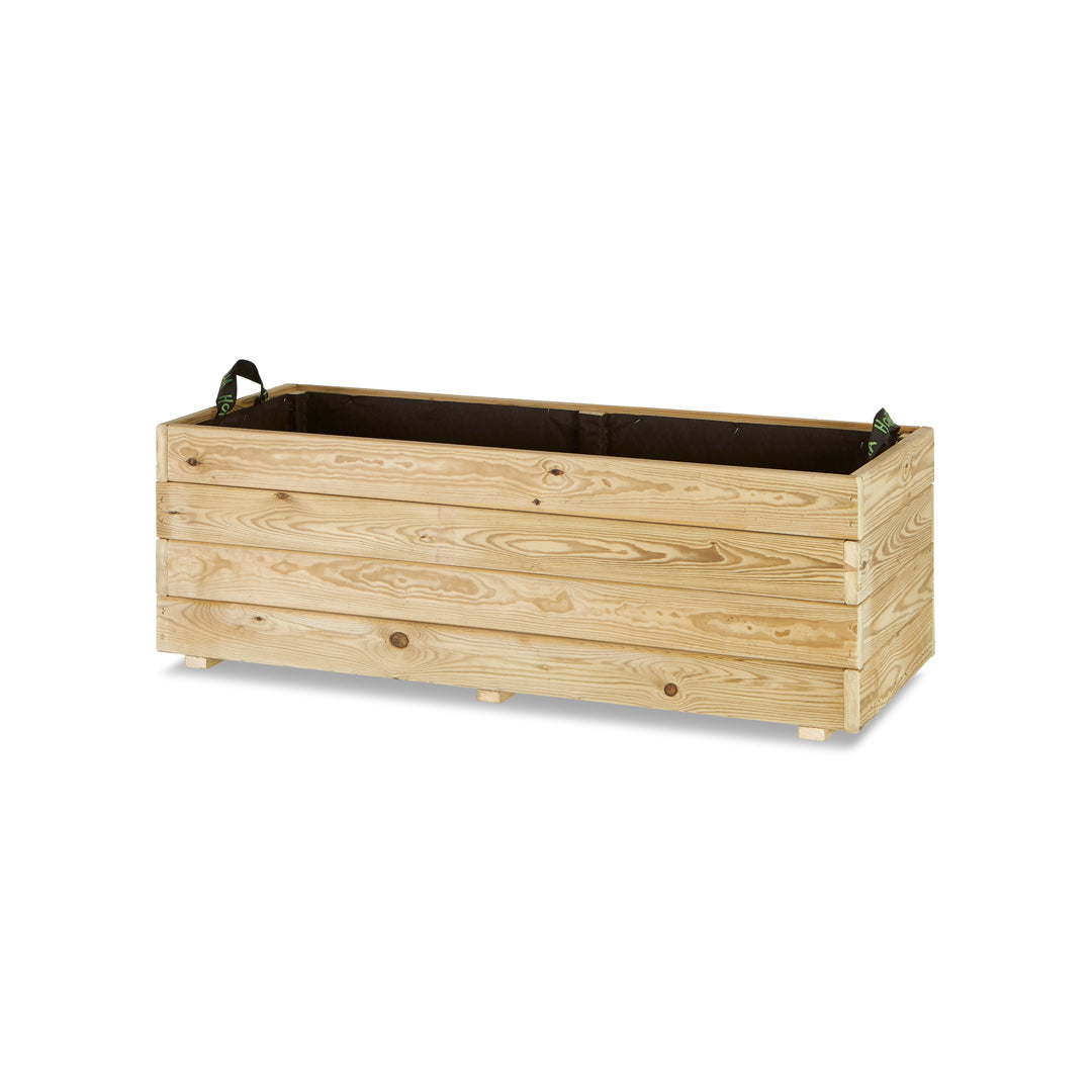 Jardinera Rectangular De Madera Tratada Para Exterior Ghio Hortalia 110x45x40 Cm_0