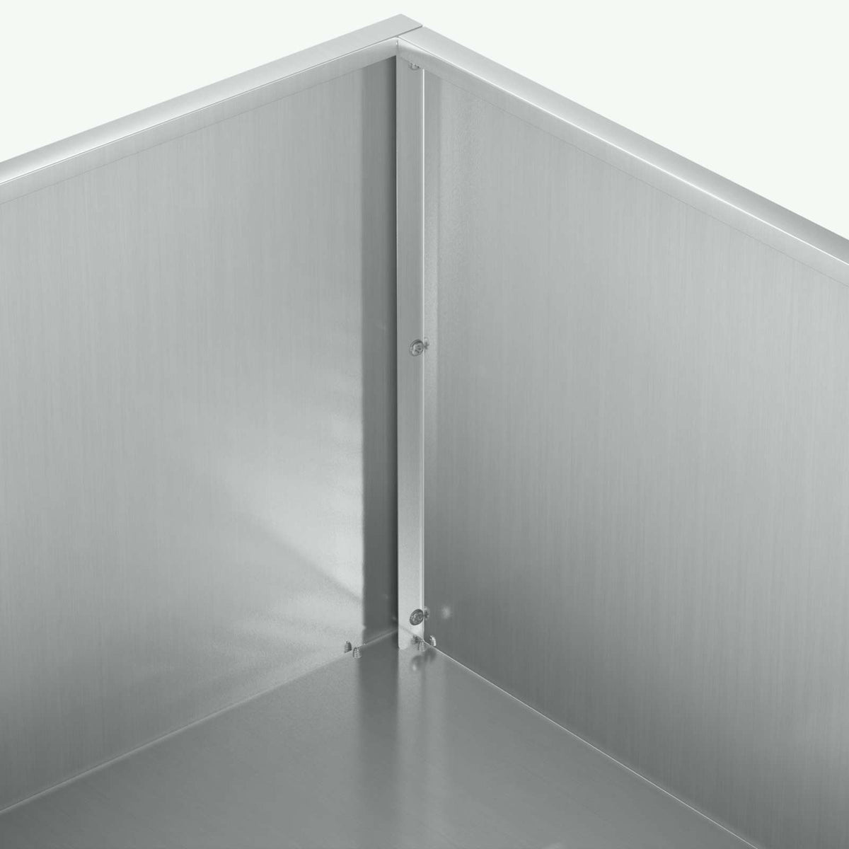 Macetero De Jardín Plateado 60 X 60 X 20 Cm Acero Galvanizado_4