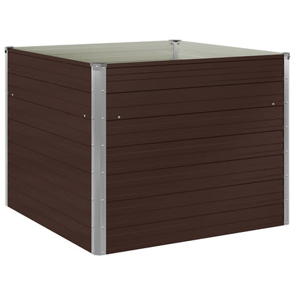 Mesa De Cultivo De Acero Galvanizado Marrón 100x100x77 Cm_0