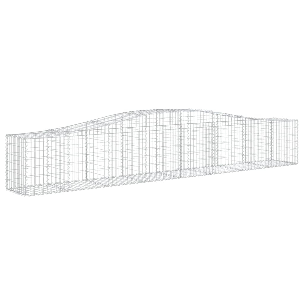 Cestas De Gaviones 5 Uds Forma De Arco Hierro 400x50x60/80 Cm_2