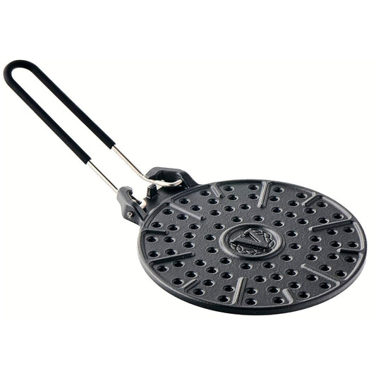 Victoria Parrilla Tostadora Arepas Hierro Fundido Esmaltado 20cm Libre De Pfoa Inducción, Gas, Barbacoa, 39.837, Negro_0