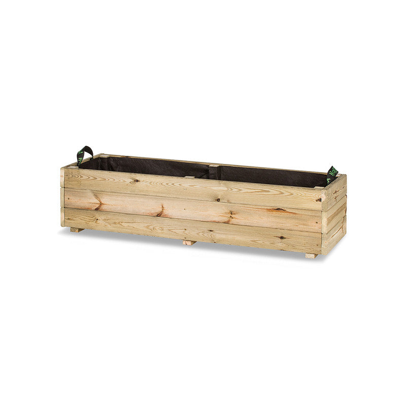 Jardinera De Madera Para Exterior Ghio Kd Hortalia 120x40x30 Cm_0