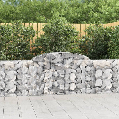 Cestas De Gaviones 10 Uds Forma De Arco Hierro 300x30x80/100 Cm_1