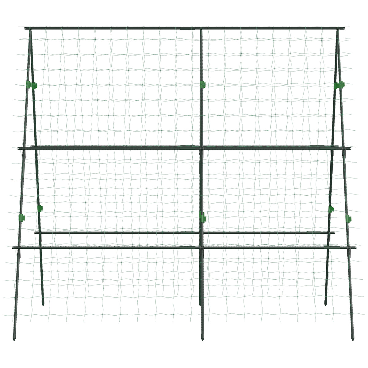 Outsunny Enrejado De Jardín Triángulo Con Marco De Acero 180x100x180 Cm Verde_3
