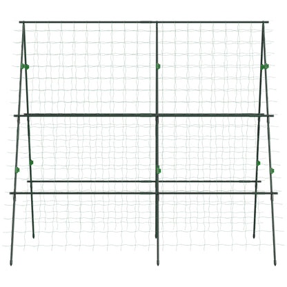 Outsunny Enrejado De Jardín Triángulo Con Marco De Acero 180x100x180 Cm Verde_3