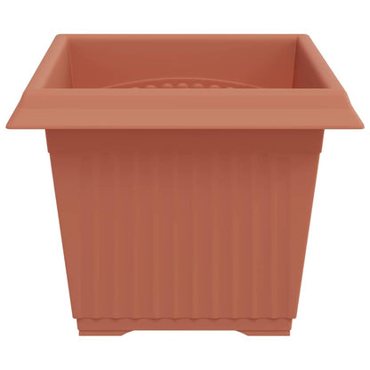Maceta Cuadrada Para Flores 6 Pcs Rojo Ladrillo Plástico_5