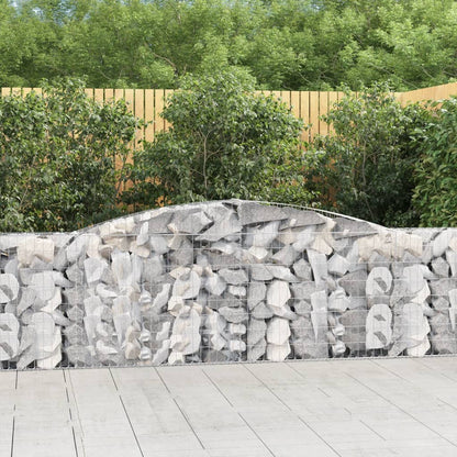Cestas De Gaviones 10 Uds Forma De Arco Hierro 400x30x80/100 Cm_1