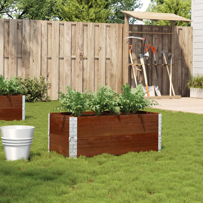 Jardinera De Madera Maciza De Pino Marrón 100x50 Cm_1
