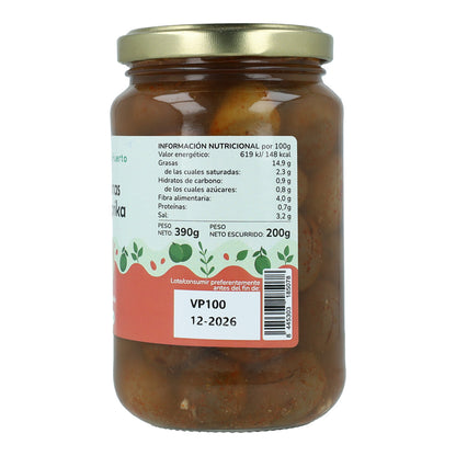 Aceitunas verdes con Paprika Eco Planeta Huerto 390 g