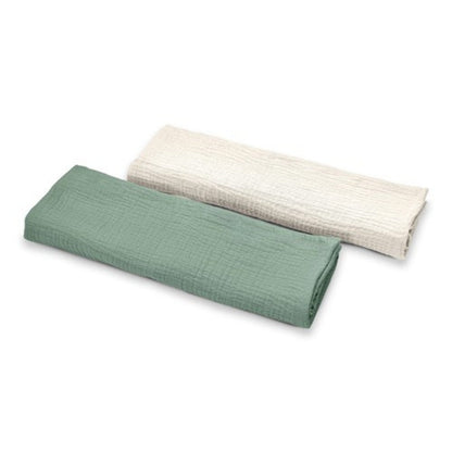 Pack 2 Muselinas De Algodón 70x70 Para Bebé Salvia_1