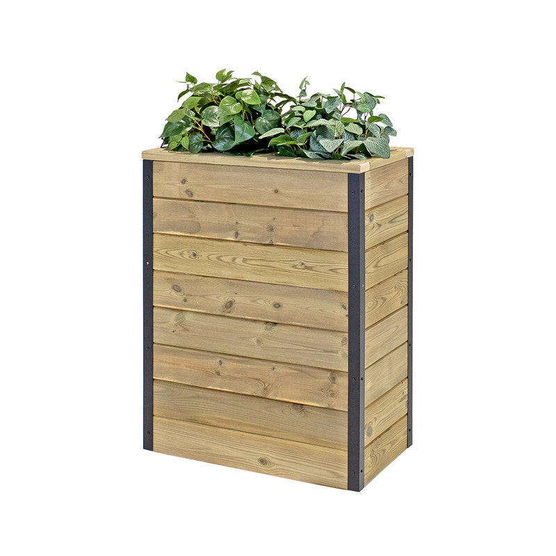 Jardinera Con Autorriego De Madera Nidum Interior Y Exterior Hortalia 60x34x80 Cm_0