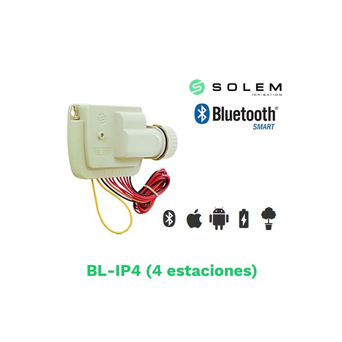 Modulo Solem Bt 4 Estaciones 9v - Control Bluetooth Para Riego Automático_0