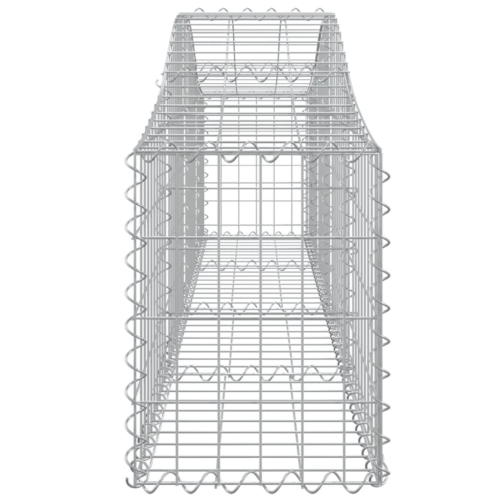 Cestas De Gaviones 14 Uds Forma De Arco Hierro 200x30x40/60 Cm_4