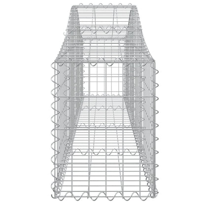 Cestas De Gaviones 14 Uds Forma De Arco Hierro 200x30x40/60 Cm_4