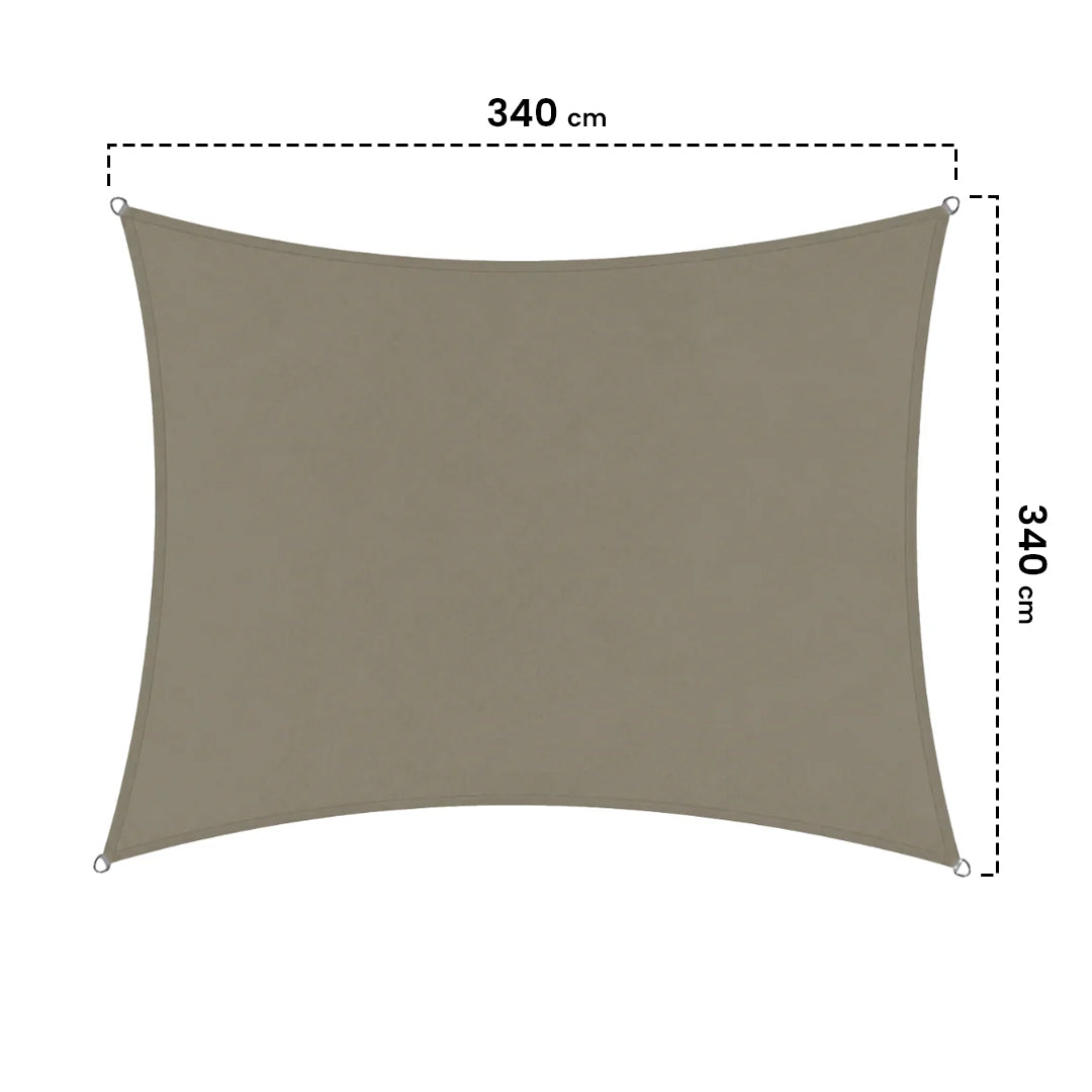Malla De Sombreo Cuadrada Sunnet Kit Elast 3,4x3,4 M Beige Nortene_1