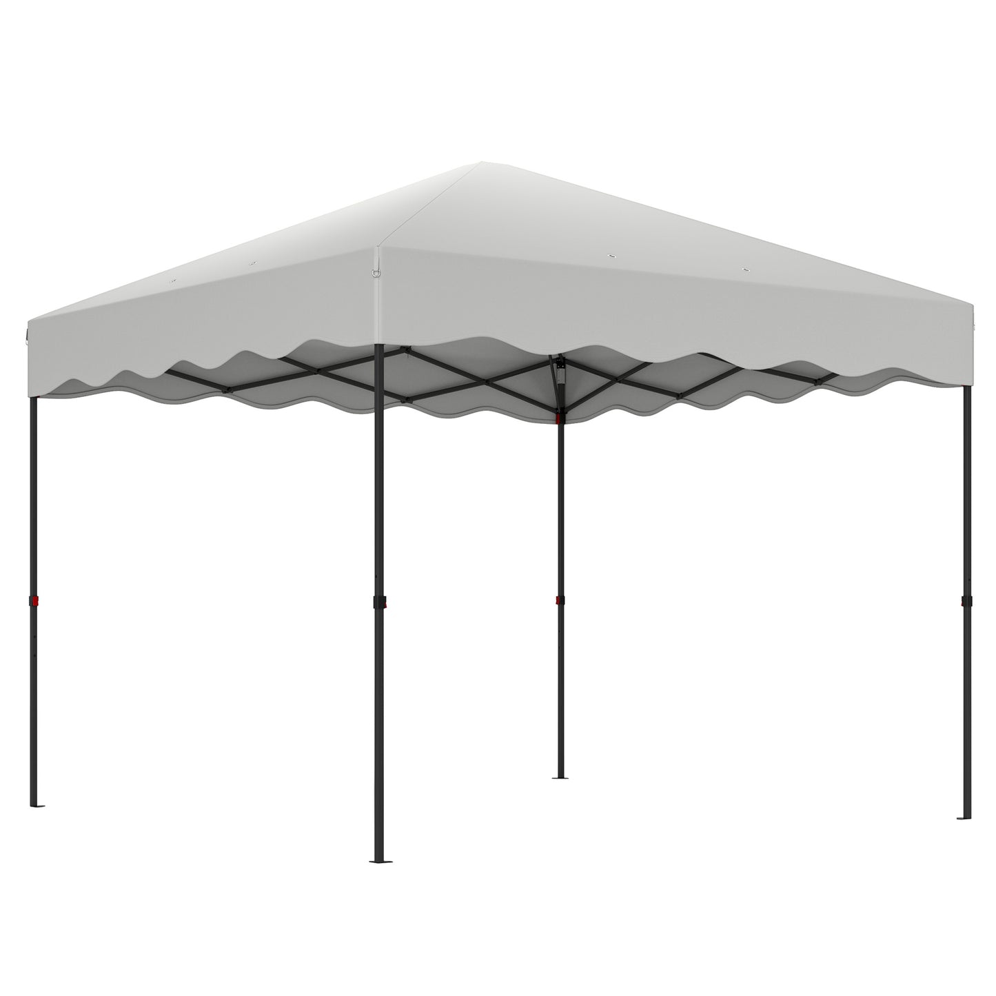 Outsunny Carpa Plegable Pop-up Gazebo 3x3 M Con Protección Uv 50+ Blanco_0