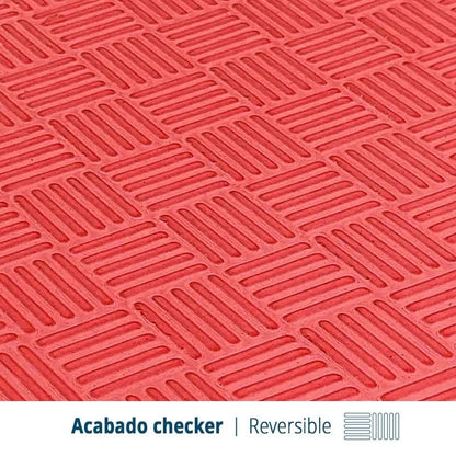 Artatami® Tatami Puzzle 1x1x40 mm Rojo - Negro Pack Ahorro【8 Unidades】 Alta Densidad EVA – Judo, BJJ, MMA y Lucha_2