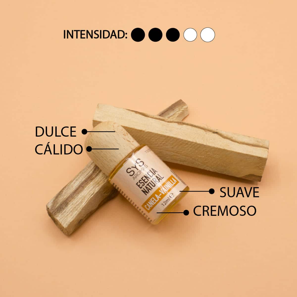 Esencia Natural Canela-Vainilla SYS Aromas 12 ml | Aroma Dulce y Cálido | Para Quemadores y Humidificadores_2