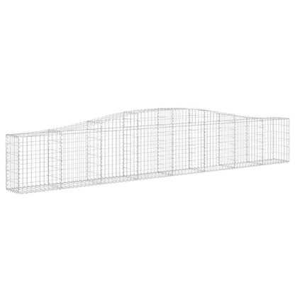 Cestas De Gaviones 8 Uds Forma De Arco Hierro 400x30x60/80 Cm_2