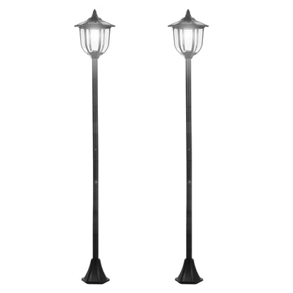 Farolas Solares Outsunny Abs Negro 26.5x26.5x177 Cm_0
