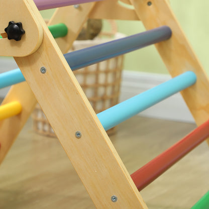 Aiyaplay Triángulo De Escalada De Madera 5 En 1 178x64,5x63 Cm Multicolor_3