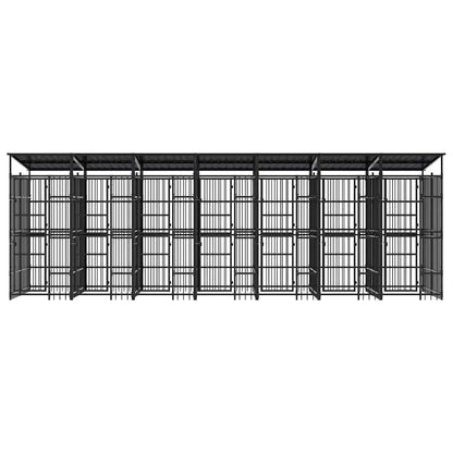 Perrera De Exterior Con Techo De Acero 12,9 M²_4