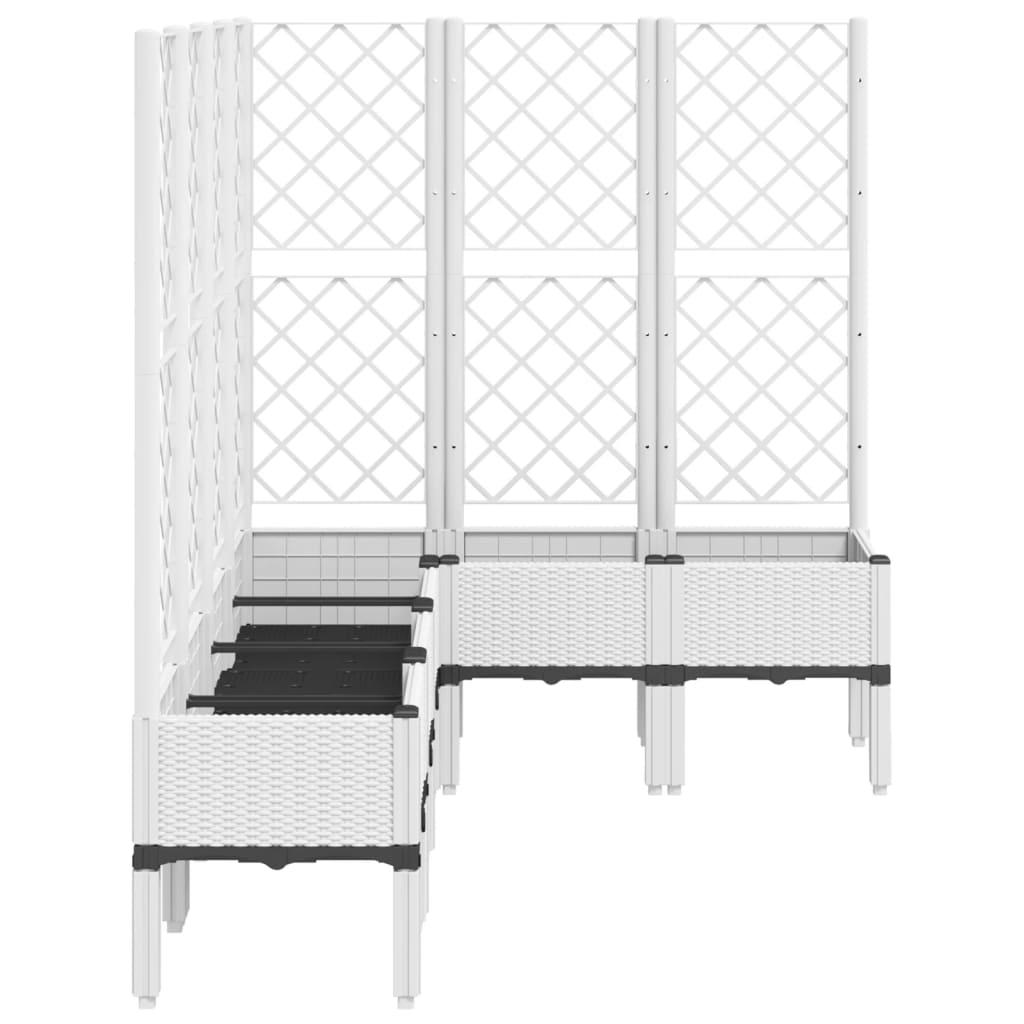 Jardinera Con Enrejado Pp Blanco 160x120x142 Cm_3