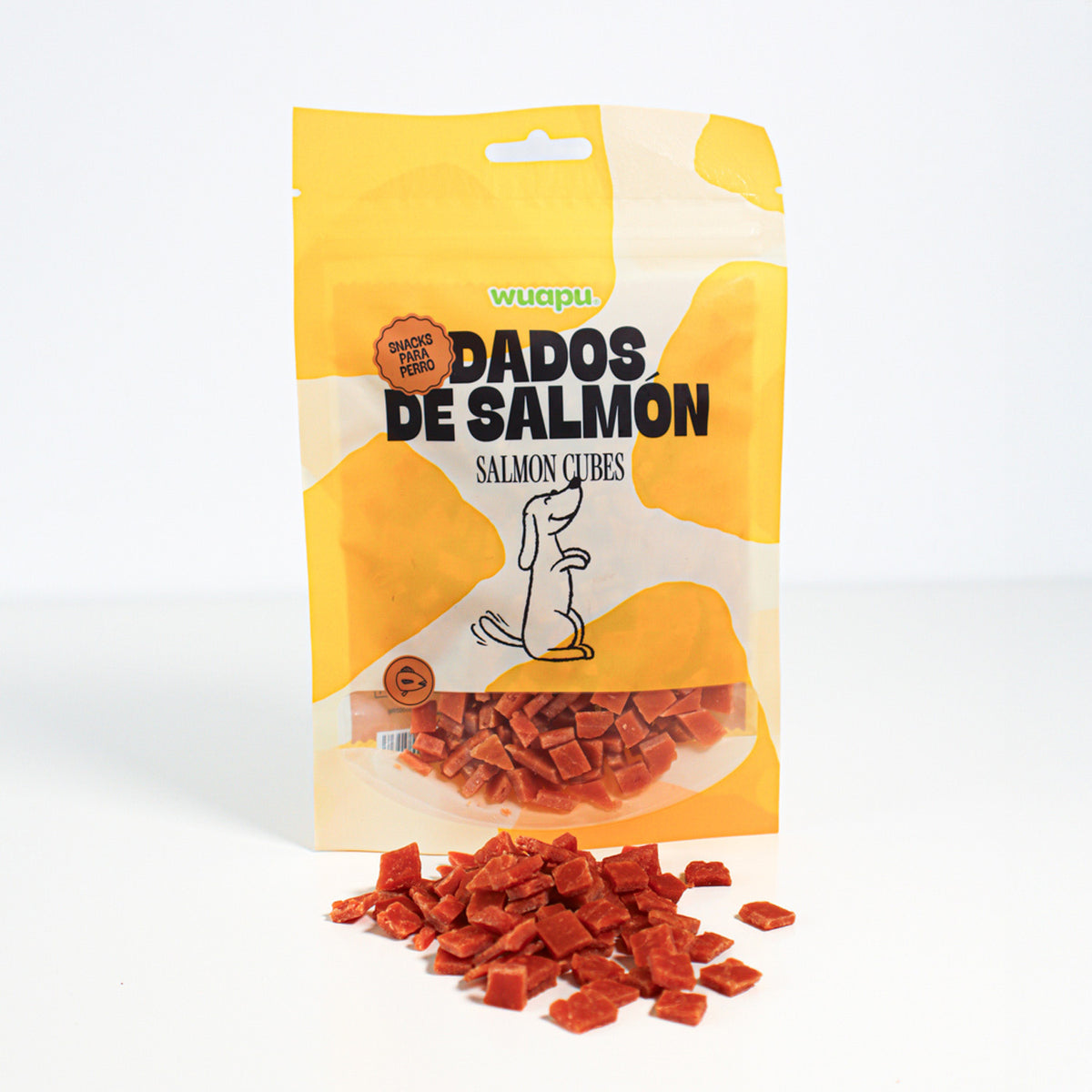 Snack Natural Para Perro 60% Samon En Dados 12 Paq X(100gr) Wuapu_4